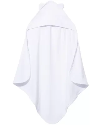 Rabbit Skins 1013 Terry Cloth Hooded Towel with Ea WHITE