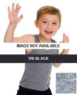 TR108 American Apparel Kids Tri-Blend Tank Tri-Black