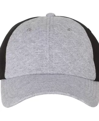 Sportsman SP960 Cap with Quilted Front Heather Light Grey/ Black