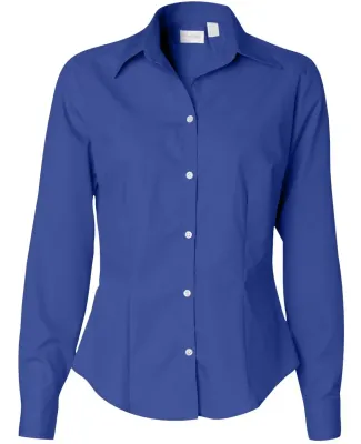 Van Heusen 13V0114 Women's Silky Poplin Shirt Royal Blue