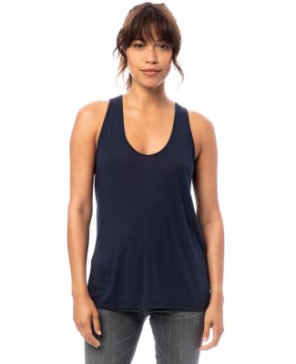 Alternative Apparel 3094 Women's Slinky Jersey Tan in Navy