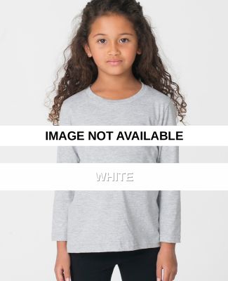 2107 American Apparel Kids Fine Jersey Long Sleeve White