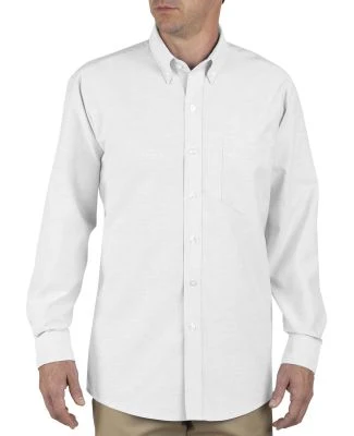 Dickies SS36T Unisex Tall Button-Down Long-Sleeve  WHITE