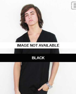 2471 American Apparel Mens Fine Jersey Short Sleev Black