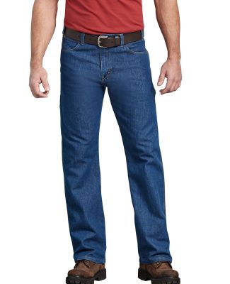 Dickies DP805 Men's FLEX Relaxed Fit Straight Leg  in Stnwsh in blu _34