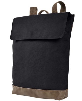 Authentic Pigment AP1922 Canvas Rucksack in Black/ brown