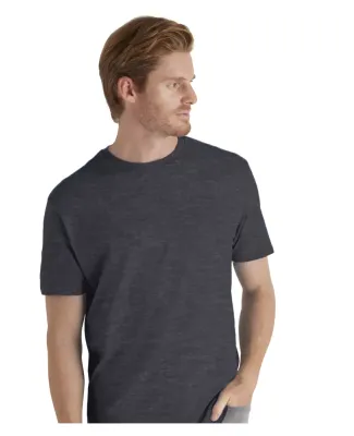 Delta Apparel 11600L   Adult S/S Tee in E9c charcoal heather