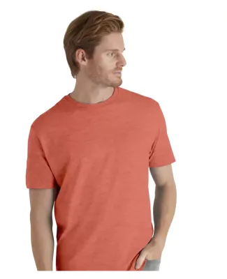 Delta Apparel 11600L   Adult S/S Tee in Coral heather