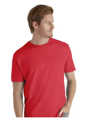 Delta Apparel 11600L   Adult S/S Tee in Red heather