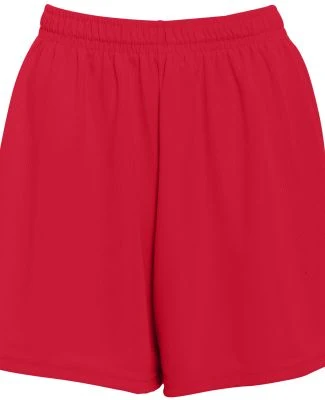 Augusta Sportswear 960 Ladies Wicking Mesh Short  in Red