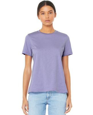 Bella + Canvas 6400 Womens Relaxed Short Cotton Je in Dark lavender