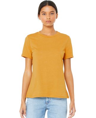 Bella + Canvas 6400 Womens Relaxed Short Cotton Je in Mustard