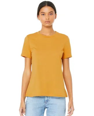 Bella + Canvas 6400 Womens Relaxed Short Cotton Je in Mustard