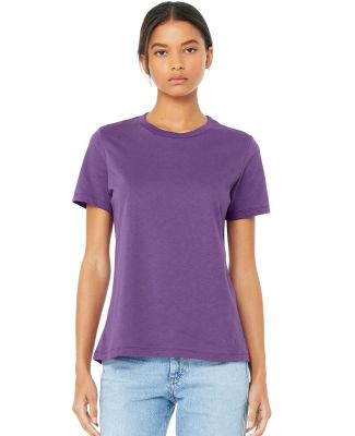 Bella + Canvas 6400 Womens Relaxed Short Cotton Je in Royal purple