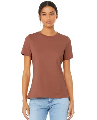 Bella + Canvas 6400 Womens Relaxed Short Cotton Je in Terracotta