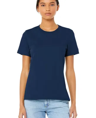 Bella + Canvas 6400 Womens Relaxed Short Cotton Je in Navy