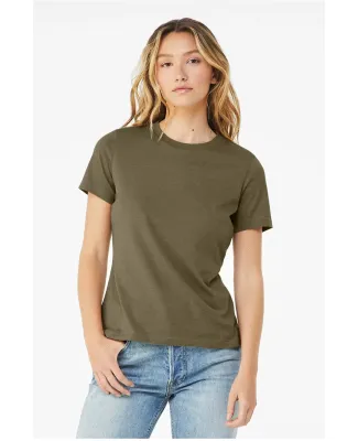 Bella + Canvas 6400CVC Womens relaxed short sleeve in Heather olive