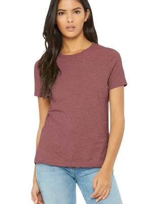 Bella + Canvas 6400CVC Womens relaxed short sleeve in Heather mauve