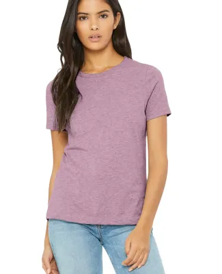 Bella + Canvas 6400CVC Womens relaxed short sleeve in Hthr prism lilac