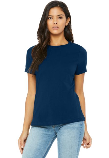Bella + Canvas 6413 Women’s Relaxed Fit Triblend in Solid navy triblend