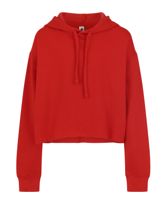 4150 Womens Crop Hoodie in Red