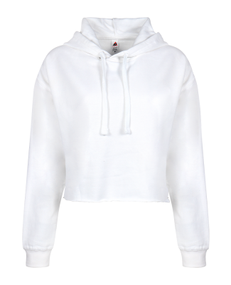 4150 Womens Crop Hoodie in White