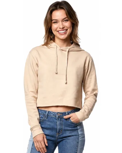 4150 Womens Crop Hoodie in Dust