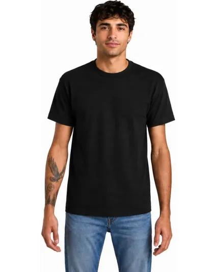 Alstyle 1301 Heavyweight Plain T Shirt by American in Black