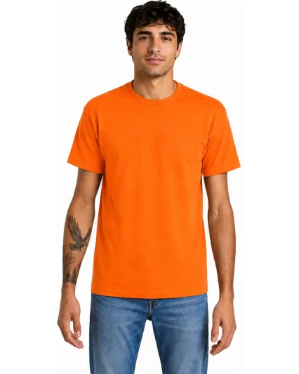 Alstyle 1301 Heavyweight Plain T Shirt by American in Orange