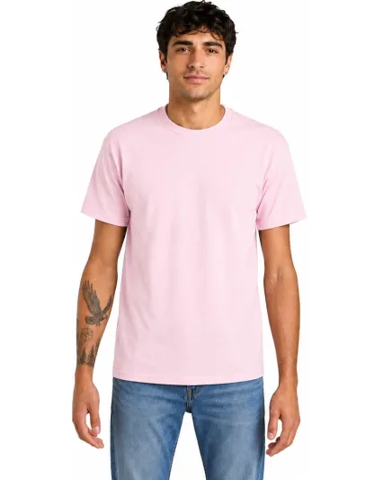 Alstyle 1301 Heavyweight Plain T Shirt by American in Pink