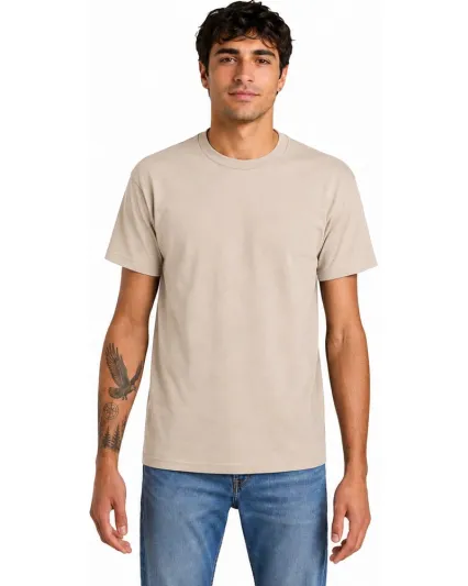 Alstyle 1301 Heavyweight Plain T Shirt by American in Sand