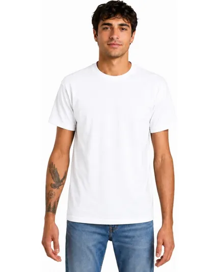 Alstyle 1301 Heavyweight Plain T Shirt by American in White