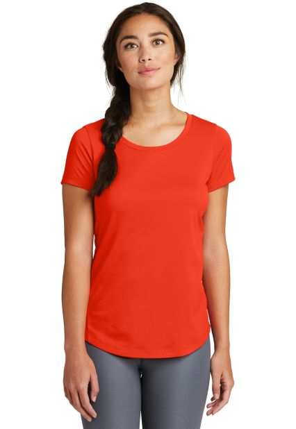 New Era LNEA200 Ladies Series Performance Scoop Te in Deep solid orange