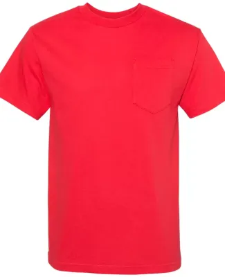 Alstyle 1305 Adult Pocket Tee Red