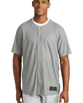 New Era NEA220     Diamond Era Full-Button Jersey Grey