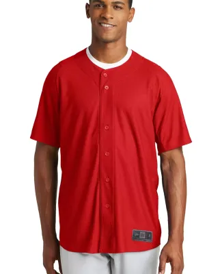 New Era NEA220     Diamond Era Full-Button Jersey Scarlet