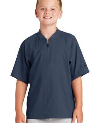New Era YNEA600     Youth Cage Short Sleeve 1/4-Zi True Navy
