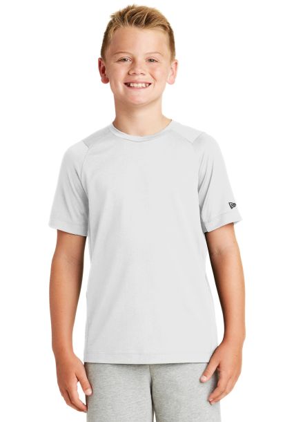 New Era YNEA200     Youth Series Performance Crew  in White solid