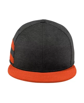 New Era NE408     Shadow Heather Striped Flat Bill Black SH/Dp Or