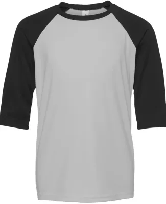 Alo Sport Y3229 Youth Baseball T-Shirt Sport Silver/ Black