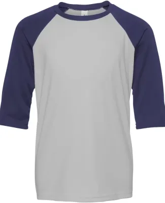 Alo Sport Y3229 Youth Baseball T-Shirt Sport Silver/ Sport Navy