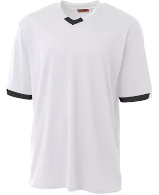 A4 Apparel  Men's Stretch Pro Baseball Jersey White/Black