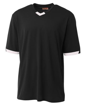 A4 Apparel  Youth Stretch Pro Baseball Jersey Black/White