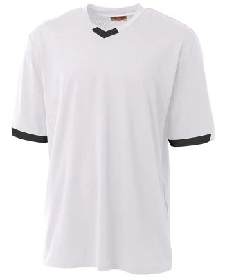 A4 Apparel  Youth Stretch Pro Baseball Jersey White/Black