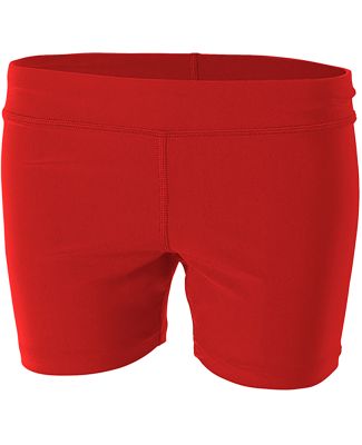 A4 Apparel  Ladies' 4 Volleyball Short Scarlet