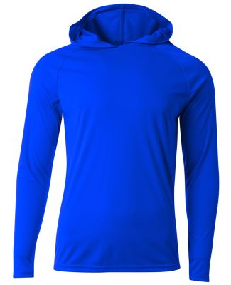 A4 N3409 - Cooling Performance Long Sleeve Hooded  in Royal