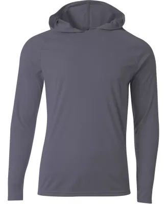 A4 N3409 - Cooling Performance Long Sleeve Hooded  GRAPHITE