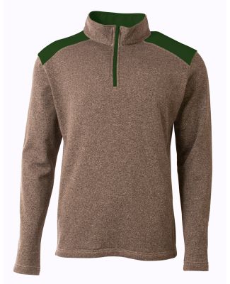 A4 N4094 - Tourney 1/4 Zip Heather/Forest