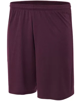 A4 N5378 - 7" Power Mesh Practice Short MAROON