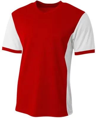 A4 N3017 - Premier Soccer Jersey SCARLET/ WHITE